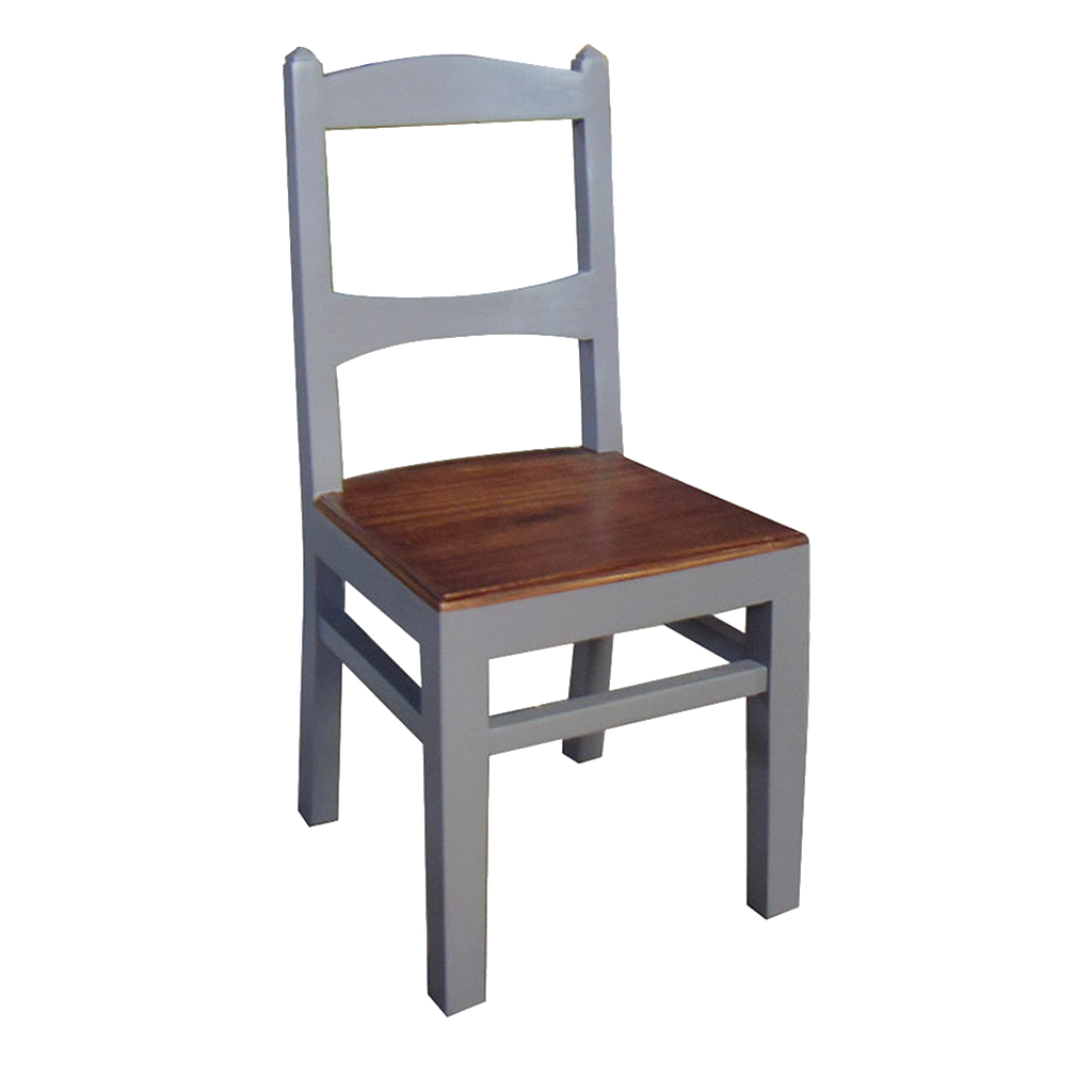 ALAN - Children's Chair / Seat H32 - Pearl grey and Washed antic