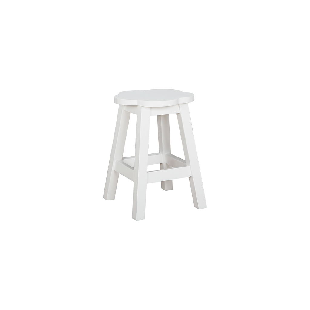 FLOWER - Kids Stool H43 - Brushed white
