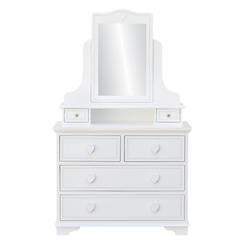 HEART - Dressing table L95 x H159 - Brocante white