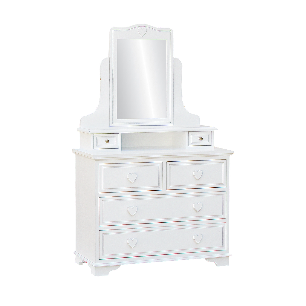 HEART - Dressing table L95 x H159 - Brocante white