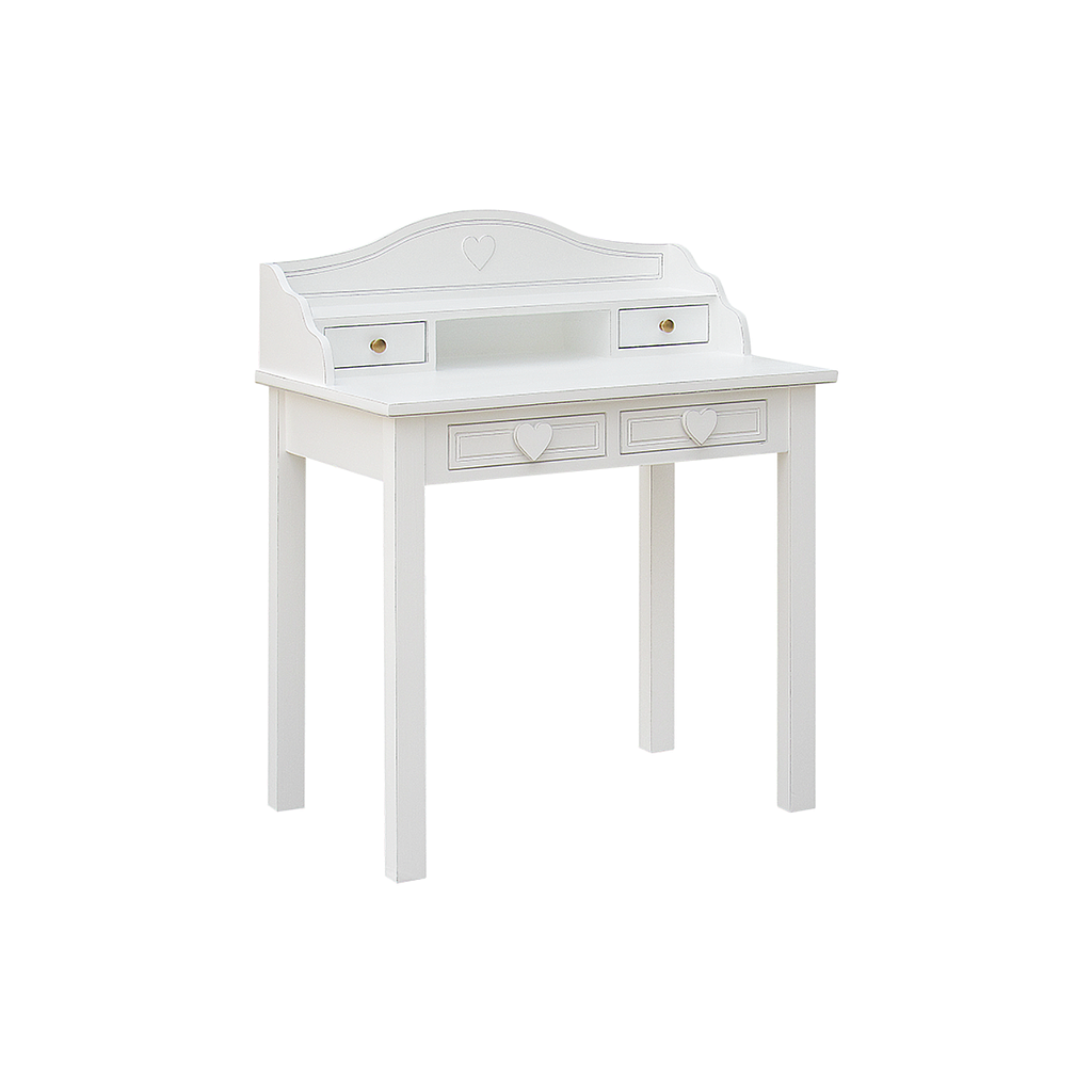 HEART - Kid's Desk L80 - Brocante white