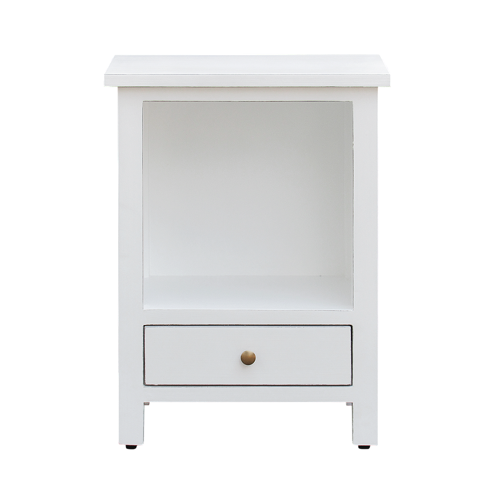 ALES - Bedside table H60 - Brocante white