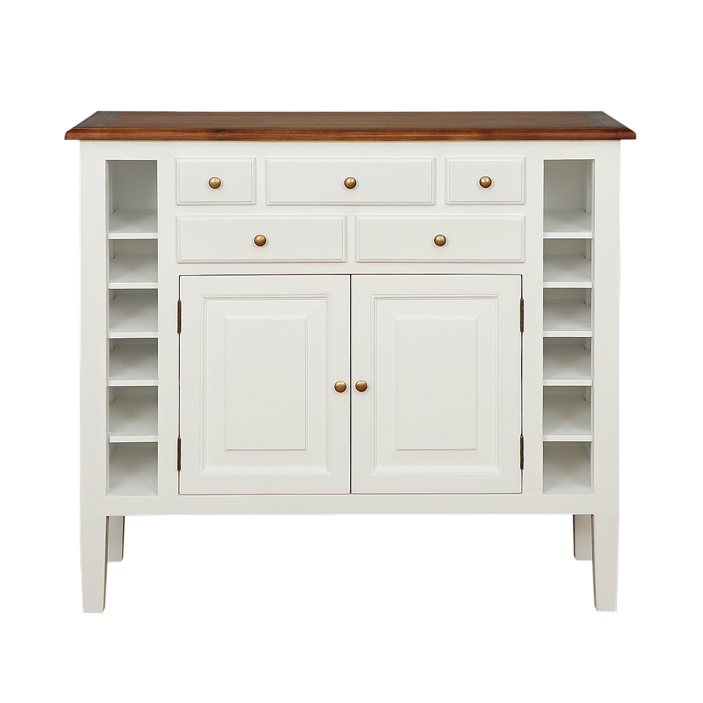 MARVIN - Sideboard L110 - Brushed white and Washed antic