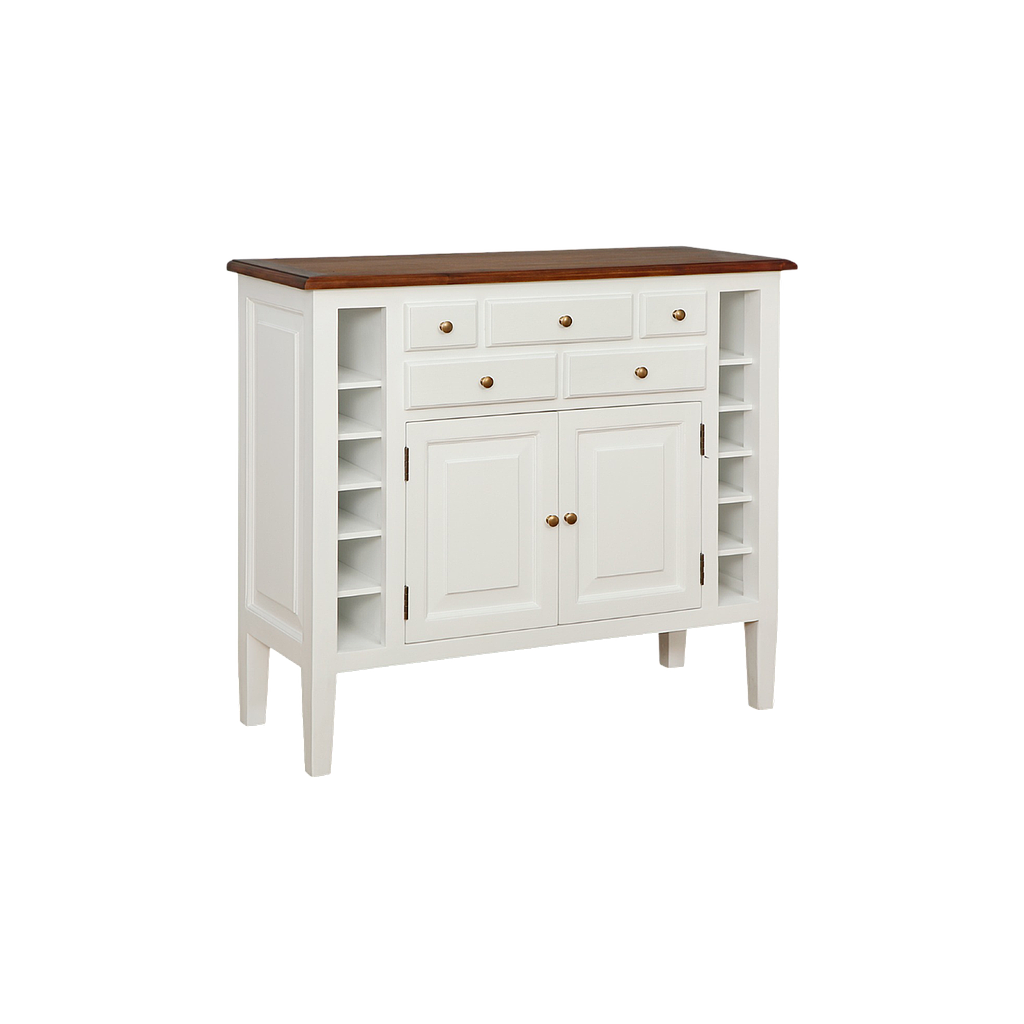 MARVIN - Sideboard L110 - Brushed white and Washed antic