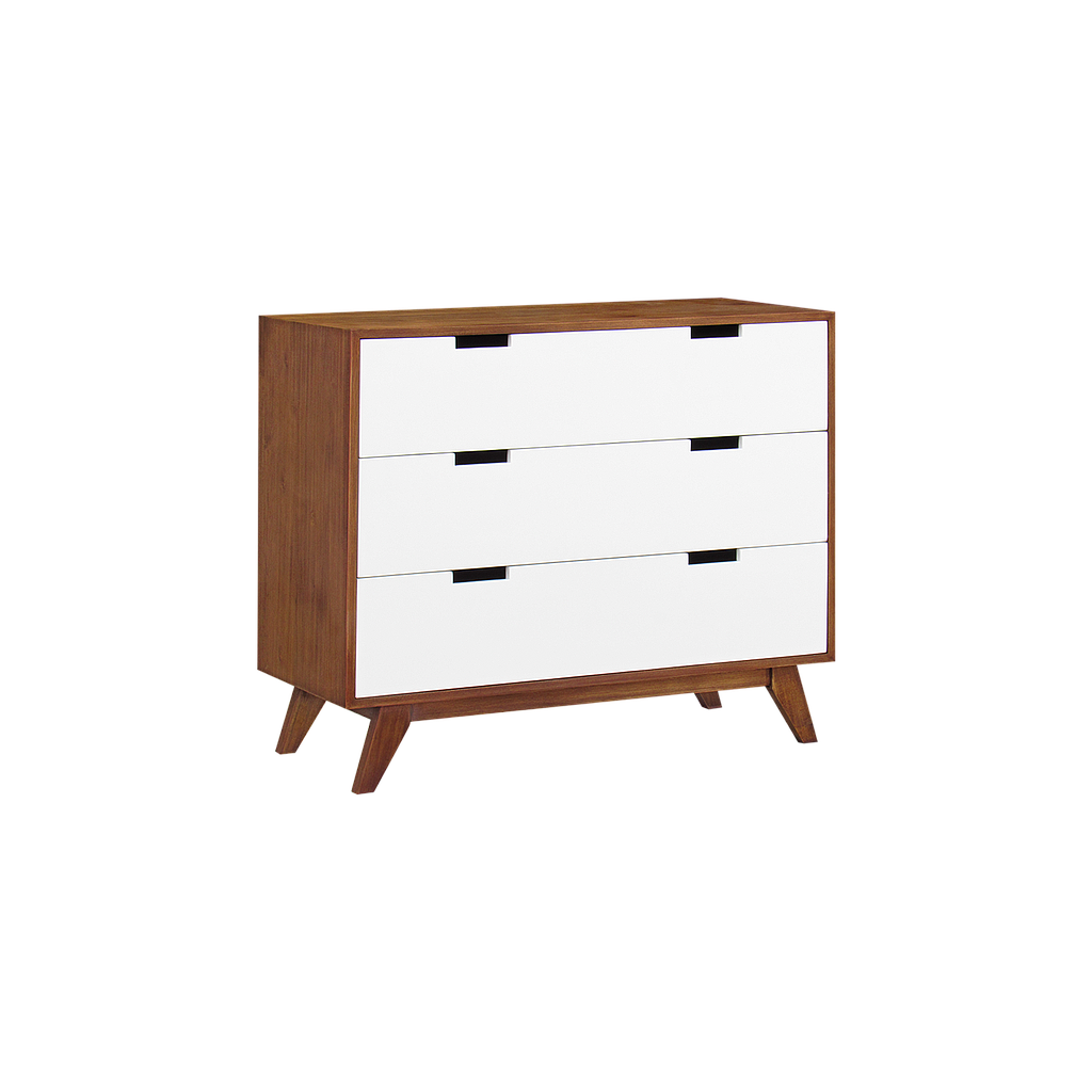 DONAN - Chest of drawers L100 - Washed antic and white