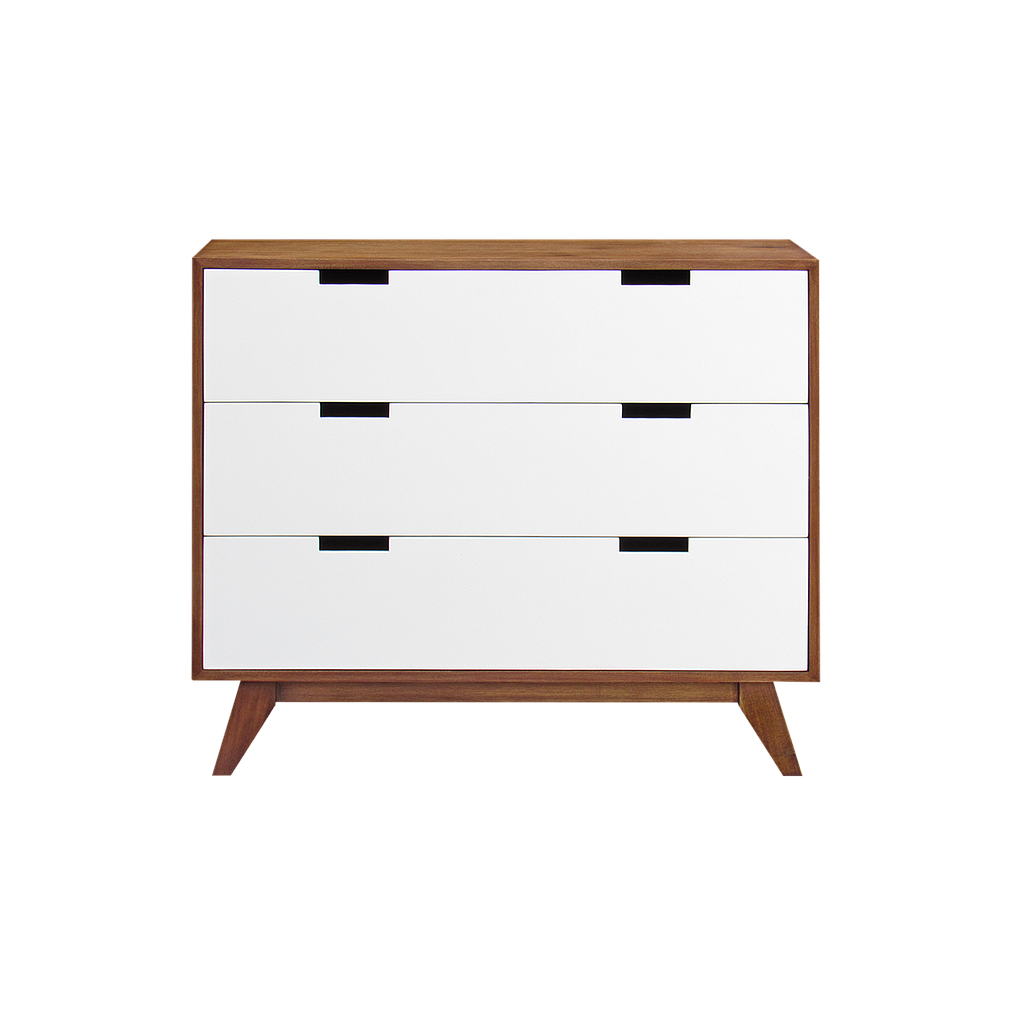 DONAN - Chest of drawers L100 - Washed antic and white