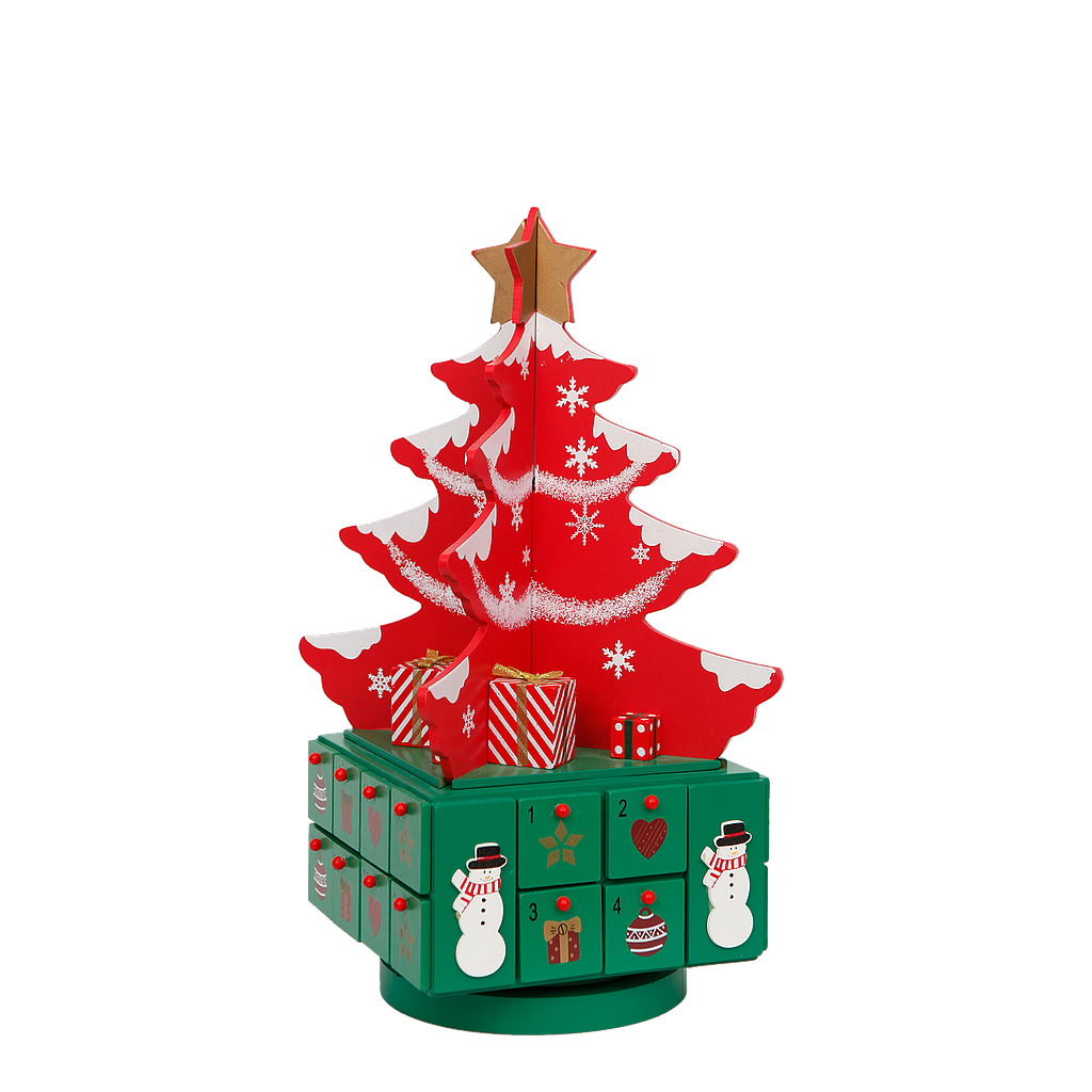 LOKSA - Christmas tree advent calendar - Red and green