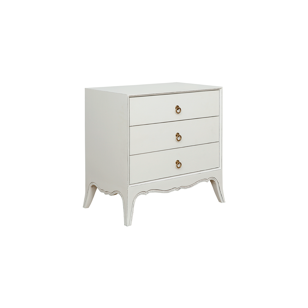 SHARON - Bedside table H65 - Brocante white