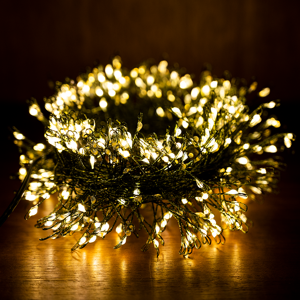 LED light 20m long 600 lights - Blue and warm light