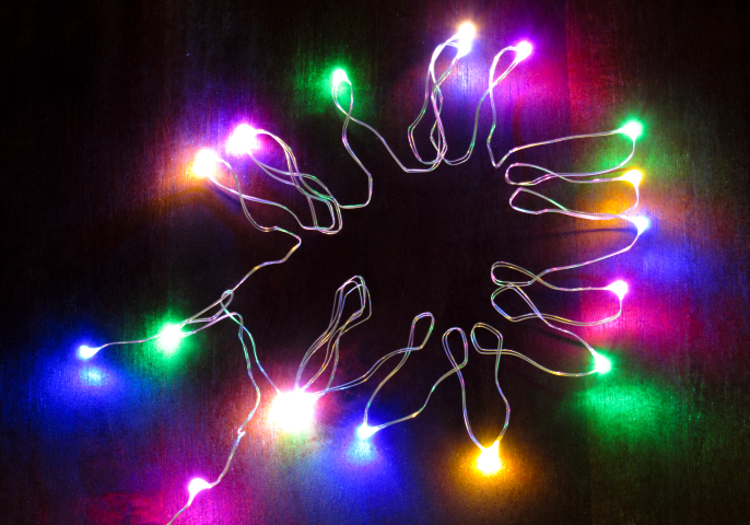 CAROUGE - LED garland 2m long - Multicolor lights