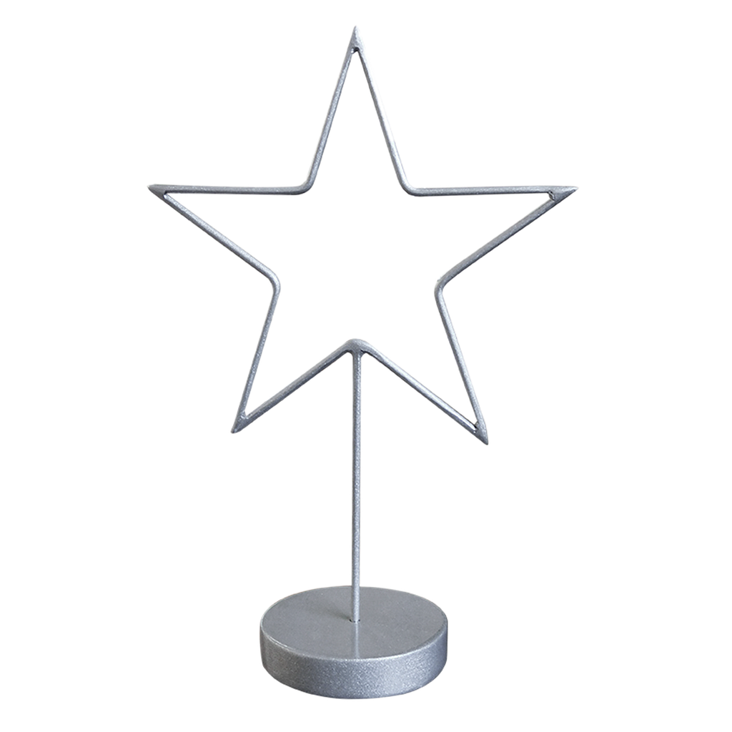 NADI - Metal standing star H30 - Silver