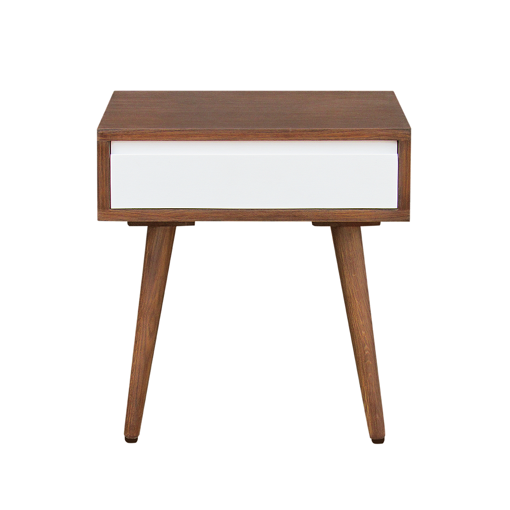 HELSINKI - Bedside table H50 - Washed antic and white