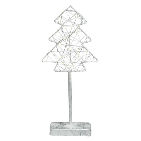 KMOV - Lighted-up decorative christmas tree H40 - Silver