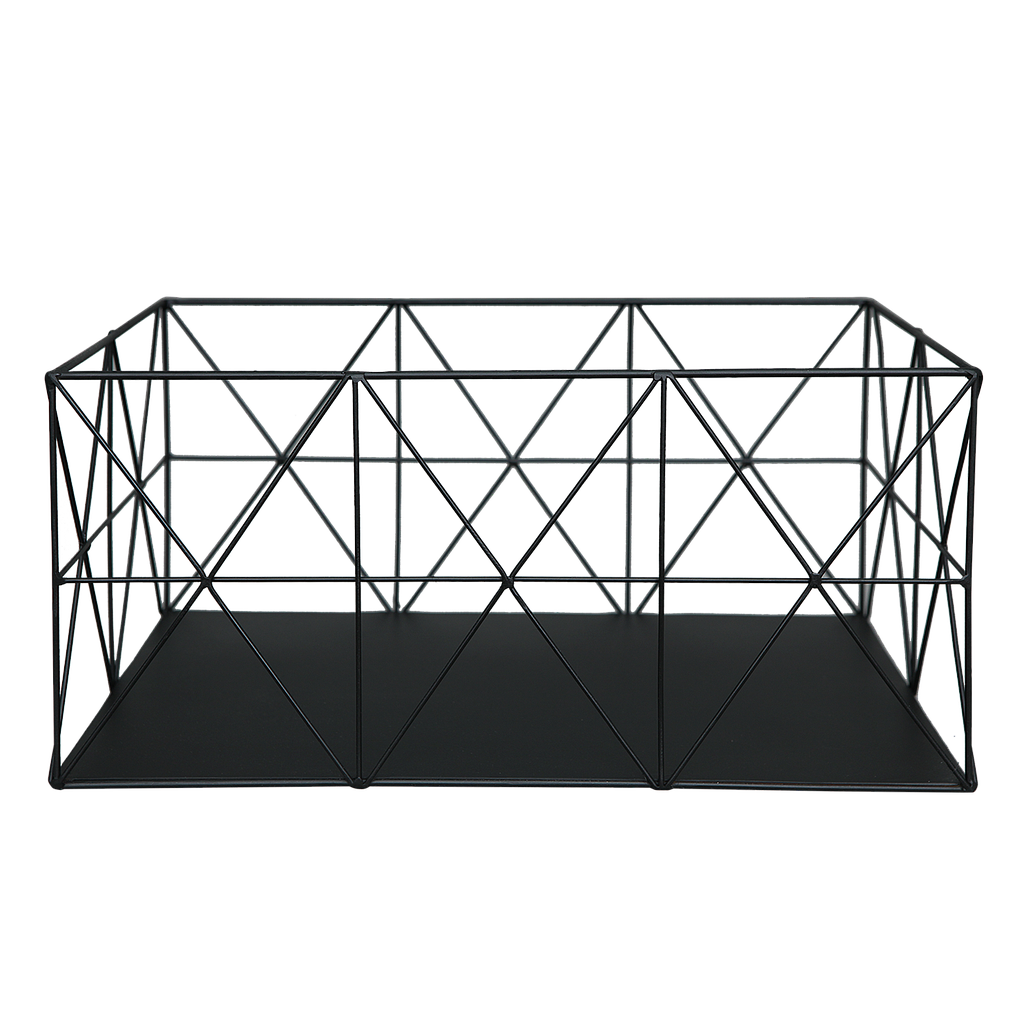 RIELLEY - Rectangular basket L40xW27 - Black