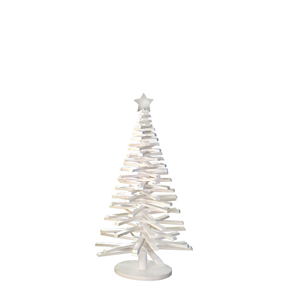 BETIM - Wooden Christmas tree H100 - Brocante white