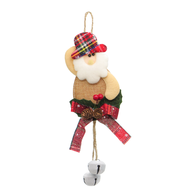 LOUNA - Fabric hanging snowman - Beige
