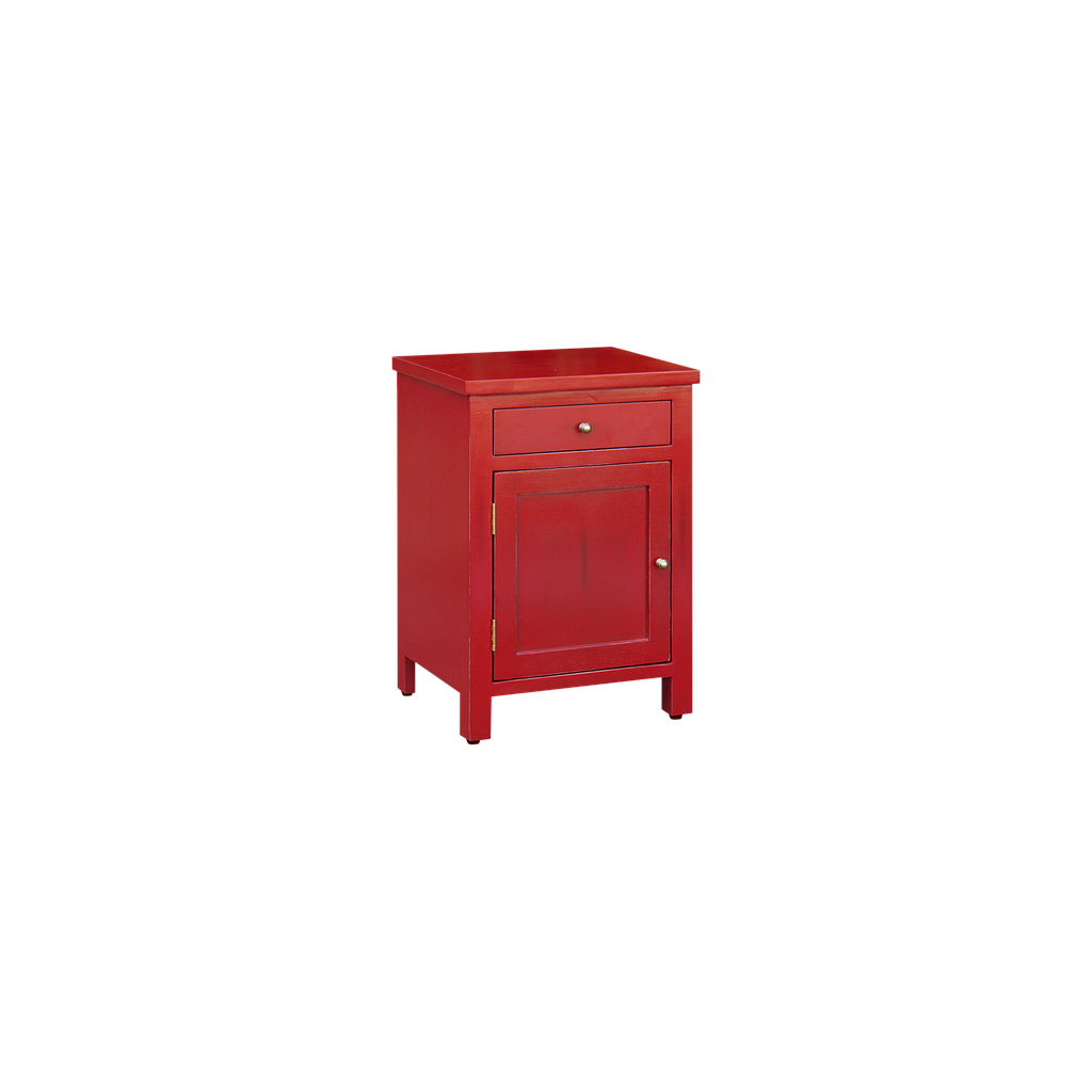 BAGARD - Bedside table H60 - Patina chinese red