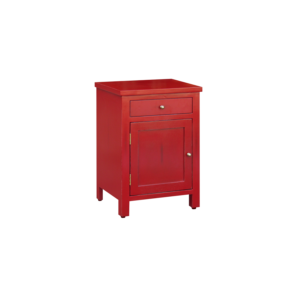 BAGARD - Bedside table H60 - Patina chinese red