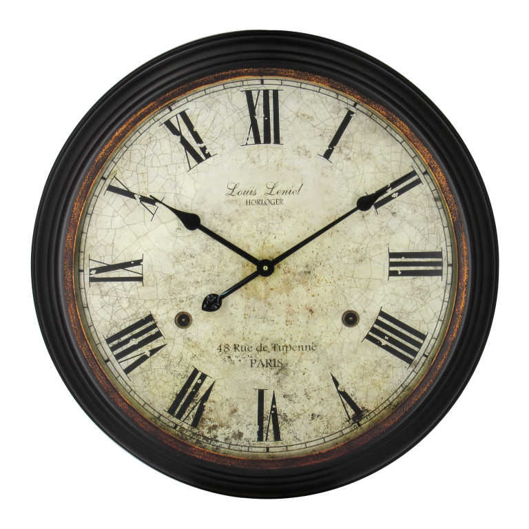 TUPENNE - Wall clock DIAM.61 - Vintage brown