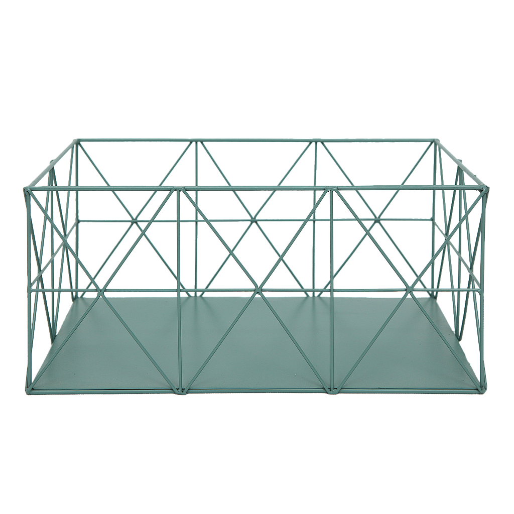 RIELLEY - Rectangular basket L40xW27 - Mint