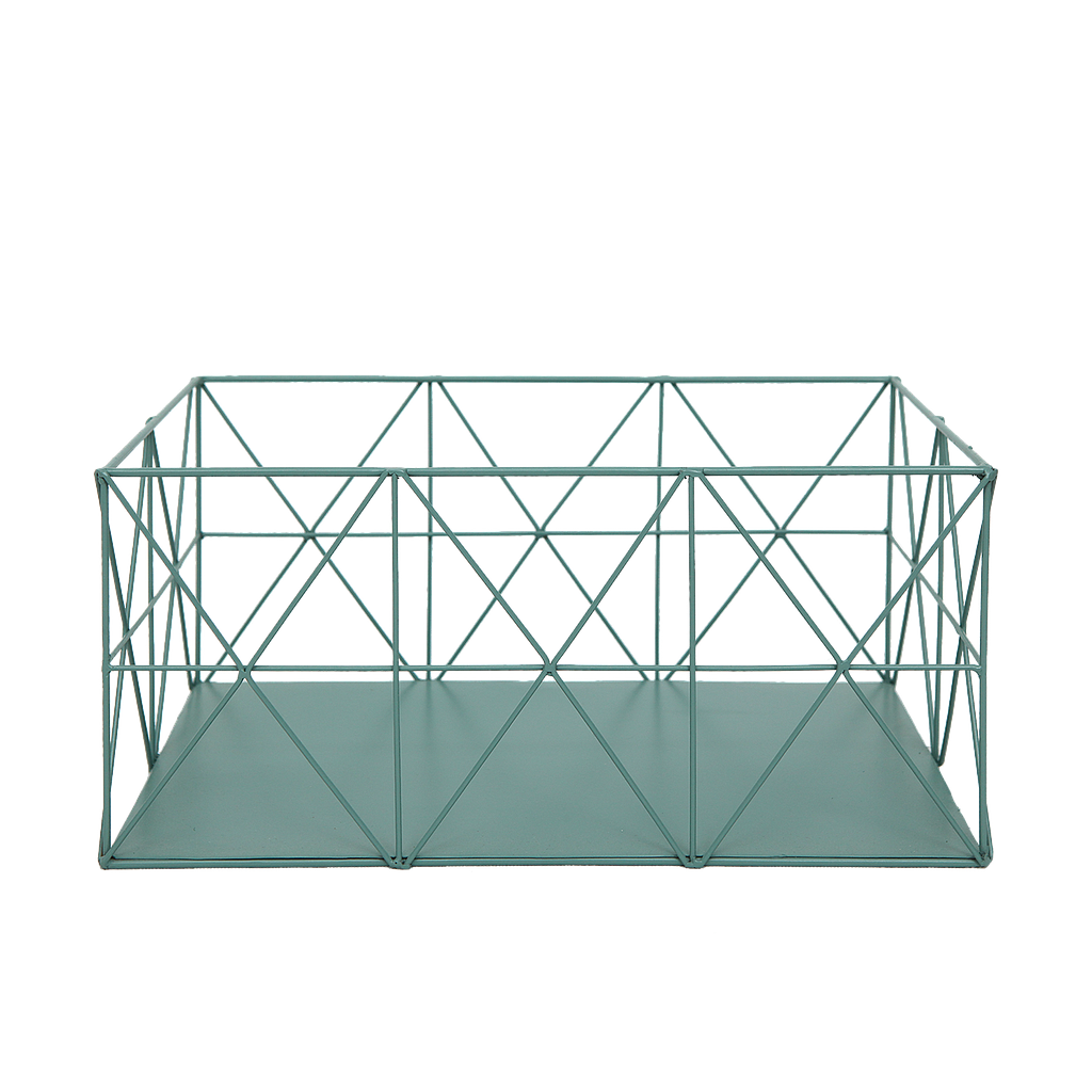 RIELLEY - Rectangular basket L35xW23 - Mint