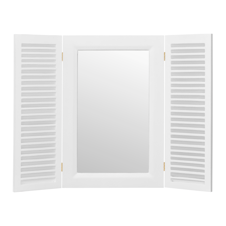 ALIX - Shutter mirror L60 x H90 - Brushed white