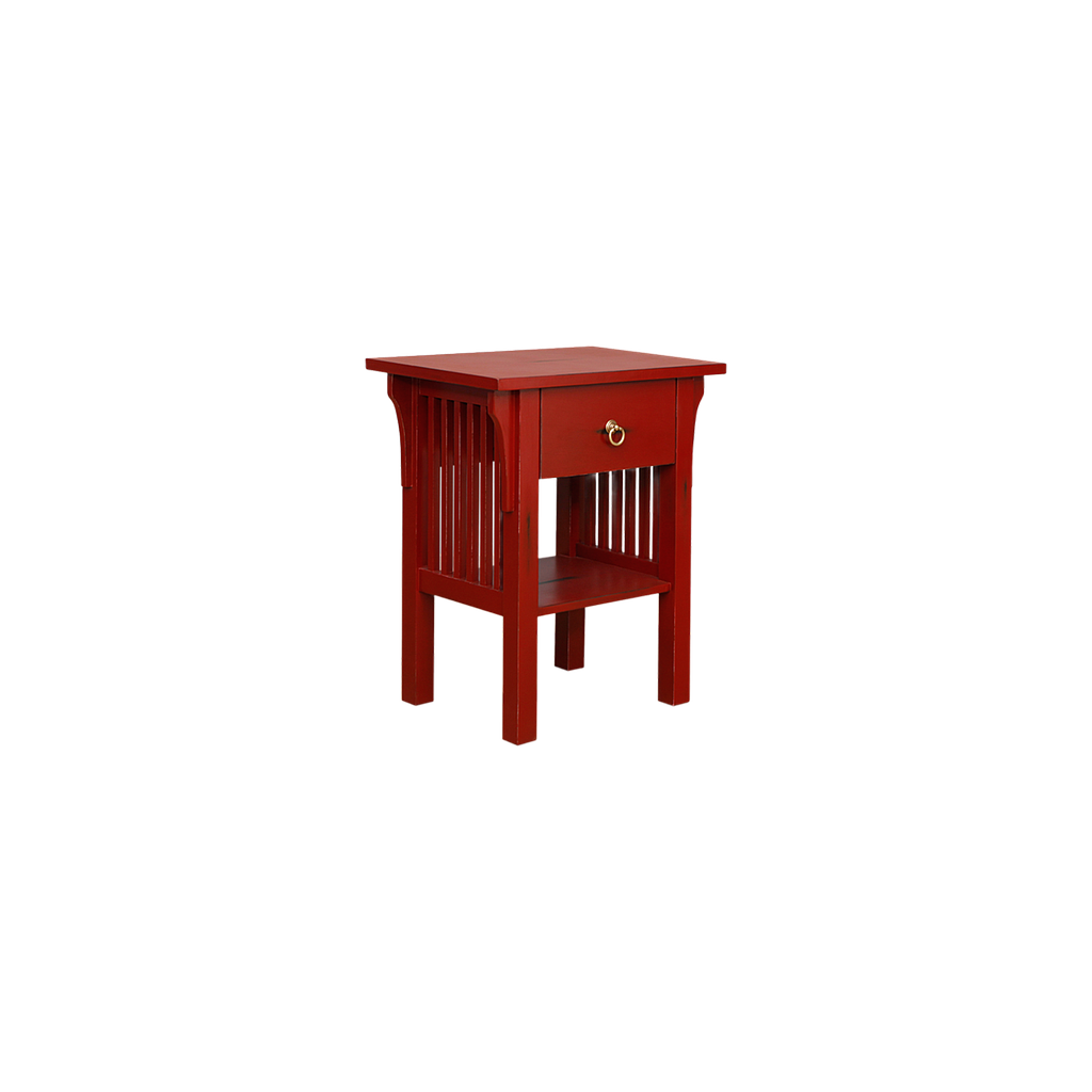 YANNIS - Bedside table H60 - Patina chinese red