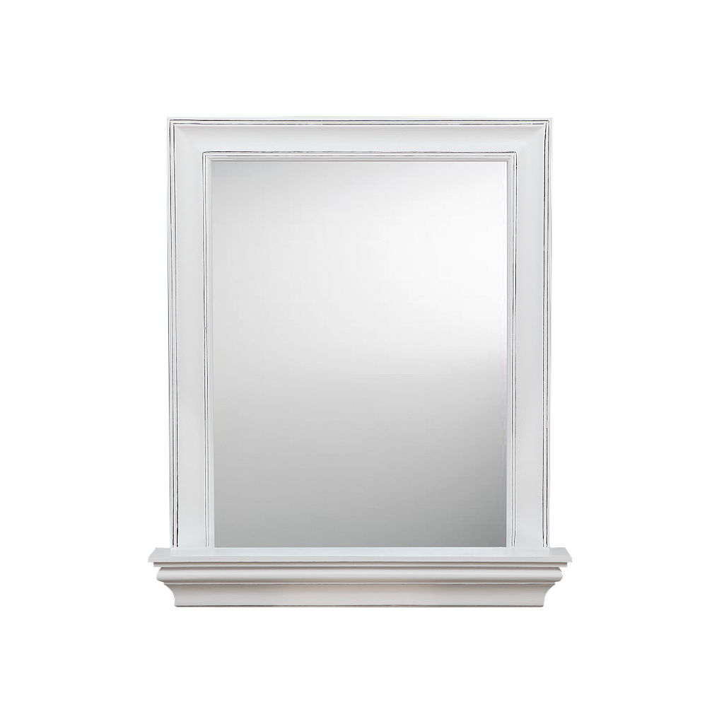 DIANE - Mirror with shelf L76 x H89 - Brocante white
