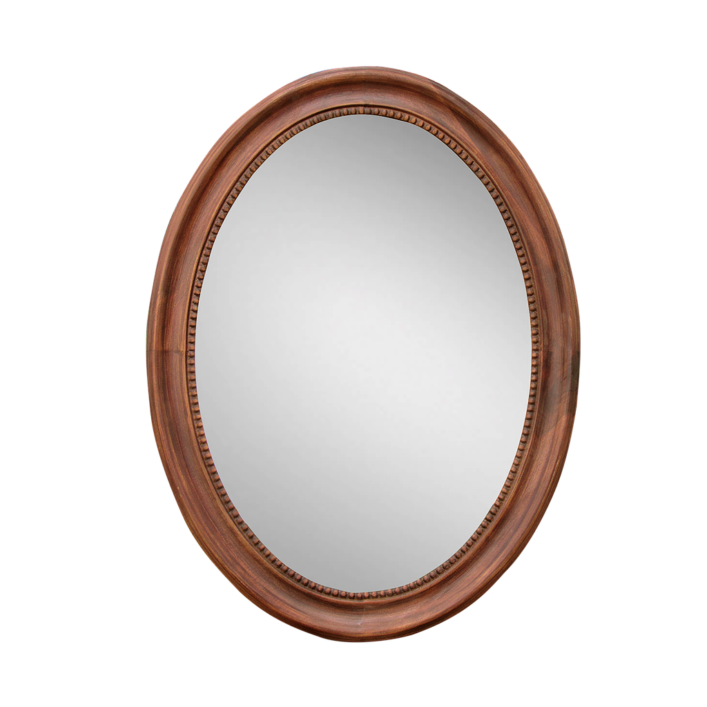 ANTOINETTE - Oval mirror L60 x H80 - Washed antic
