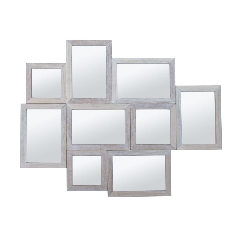 ROMANE - 9 in 1 mirror L90 x H70 - Whitened acacia