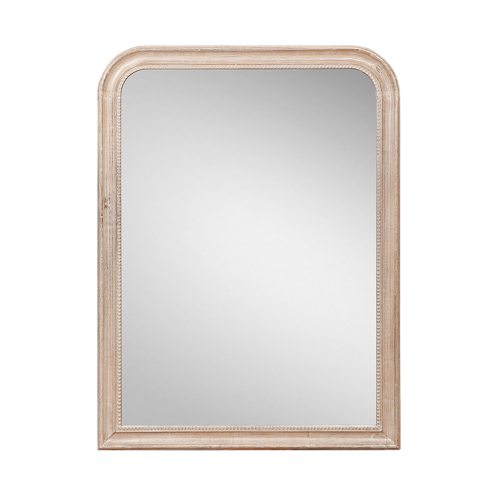 PARISIENNE - Retro mirror L90 x H120 - Whitened acacia