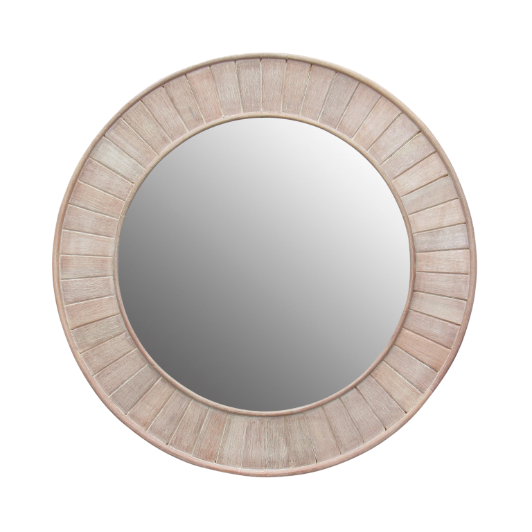 MIA - Round mirror DIAM.80 - Whitened acacia