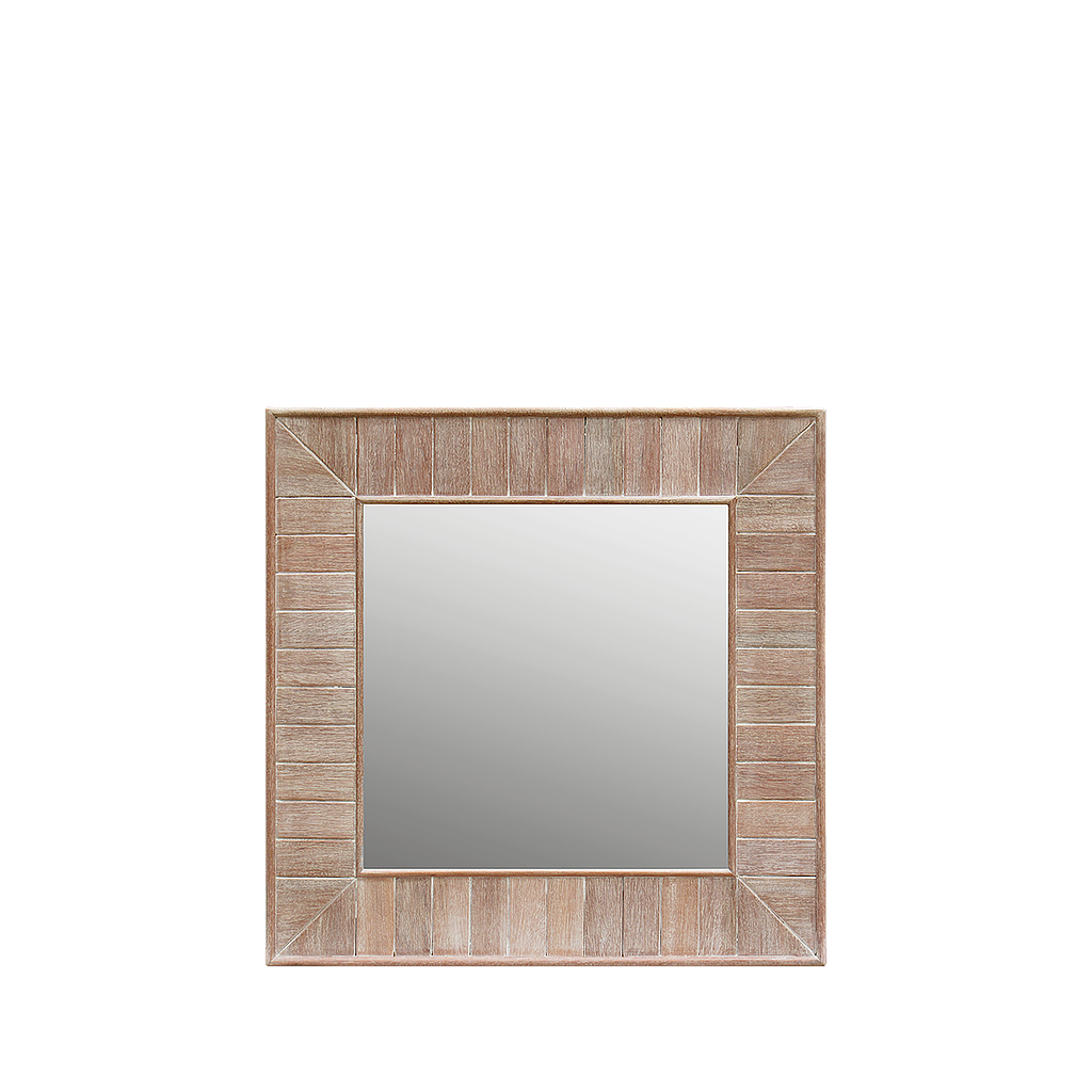 ANIA - Square mirror 70 x 70 - Whitened acacia