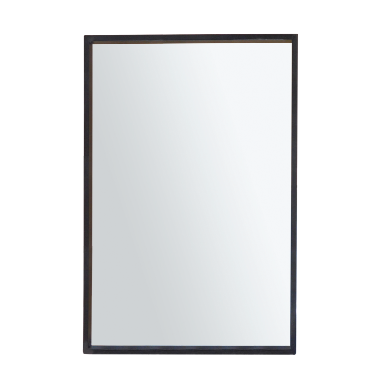 CLARA - Mirror with thin frame 120 x 80 - Black
