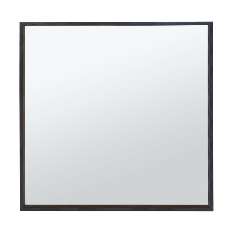 CLARA - Square mirror with thin frame 75 x 75 - Black