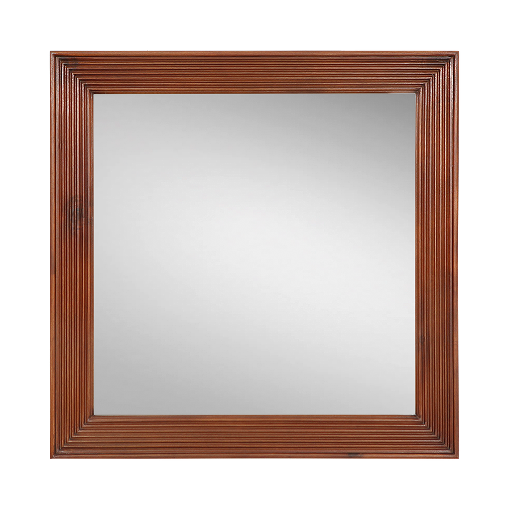 EBBA - Square mirror with moldings 80 x 80 - Washed antic