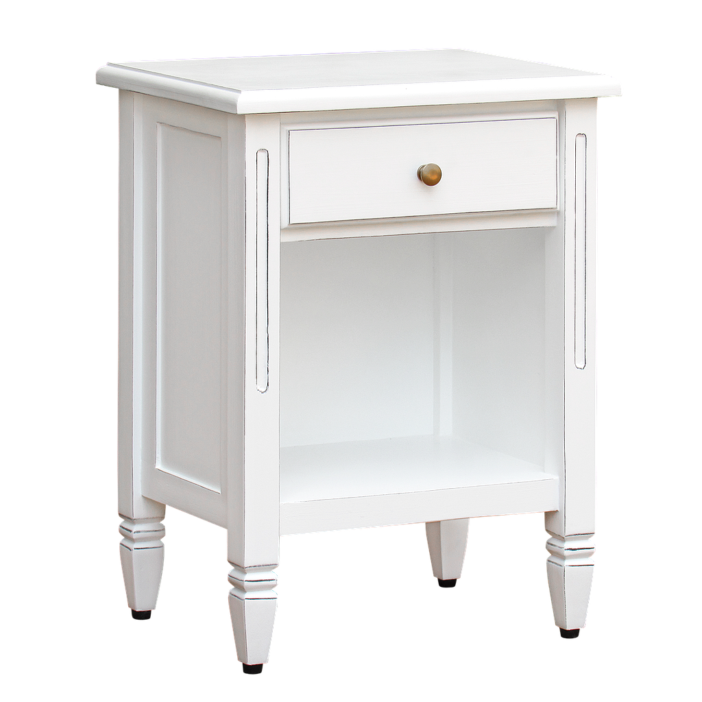 VALENTINE - Bedside table H60 - Brocante white