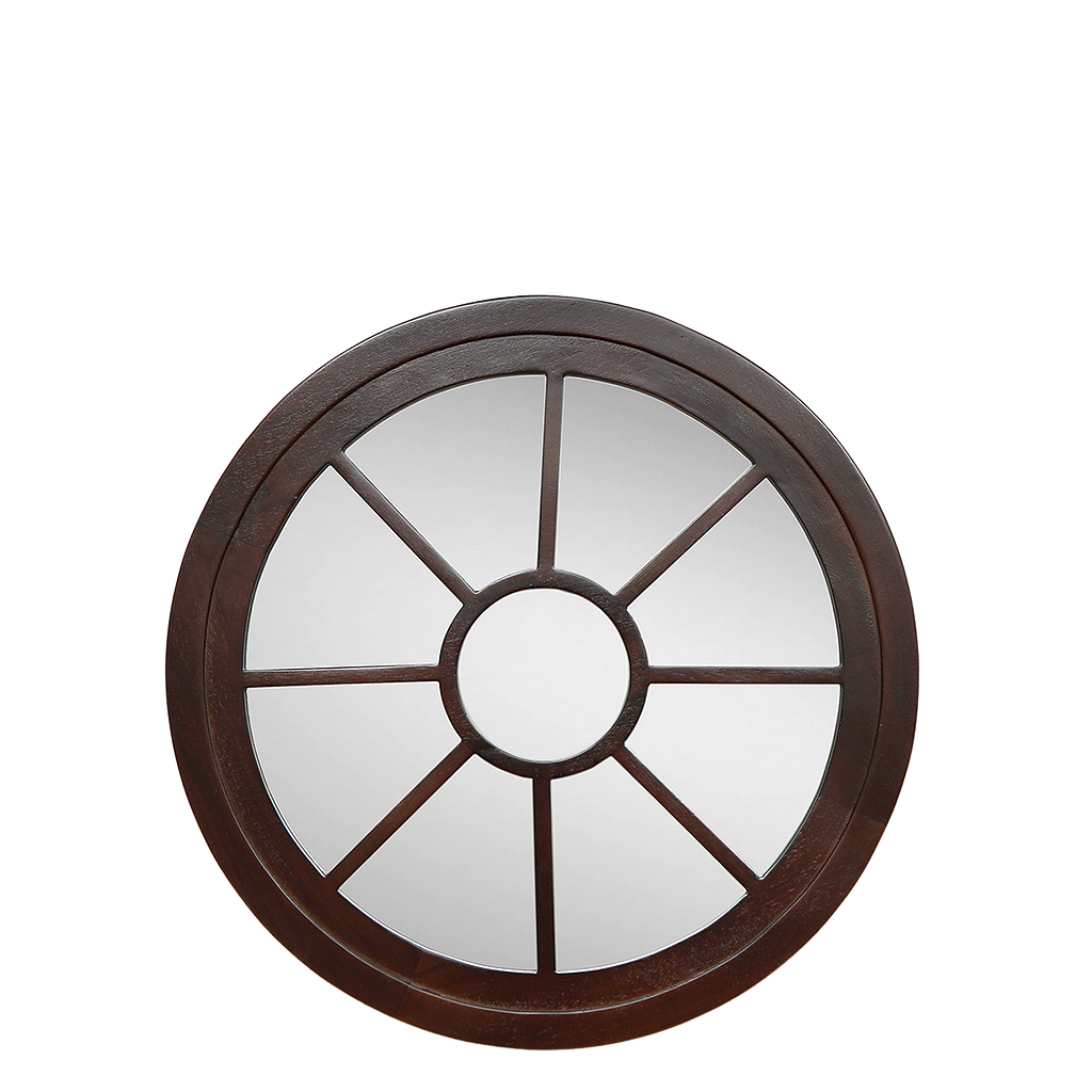 TANGUY - Oeil-de-boeuf mirror DIAM.65 - Mokka