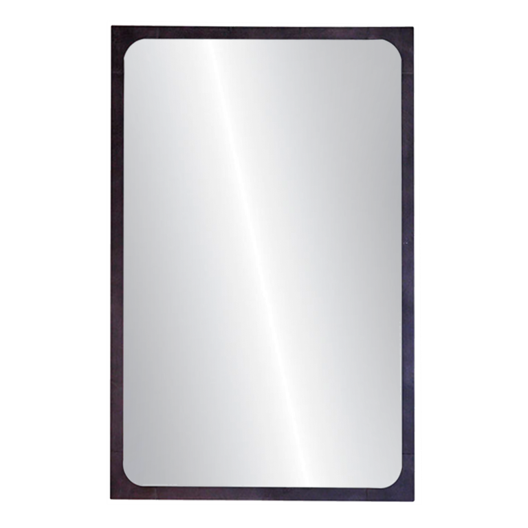JULES - Industrial rectangular mirror in metal 100 x 65 - Vintage anthracite