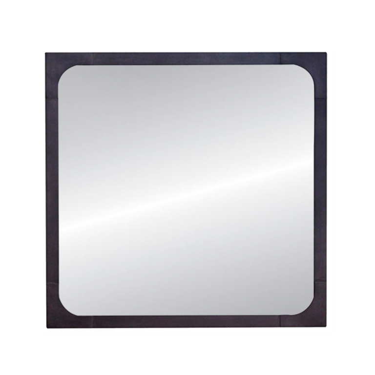 JULES - Industrial square mirror in metal 60 x 60 - Vintage anthracite