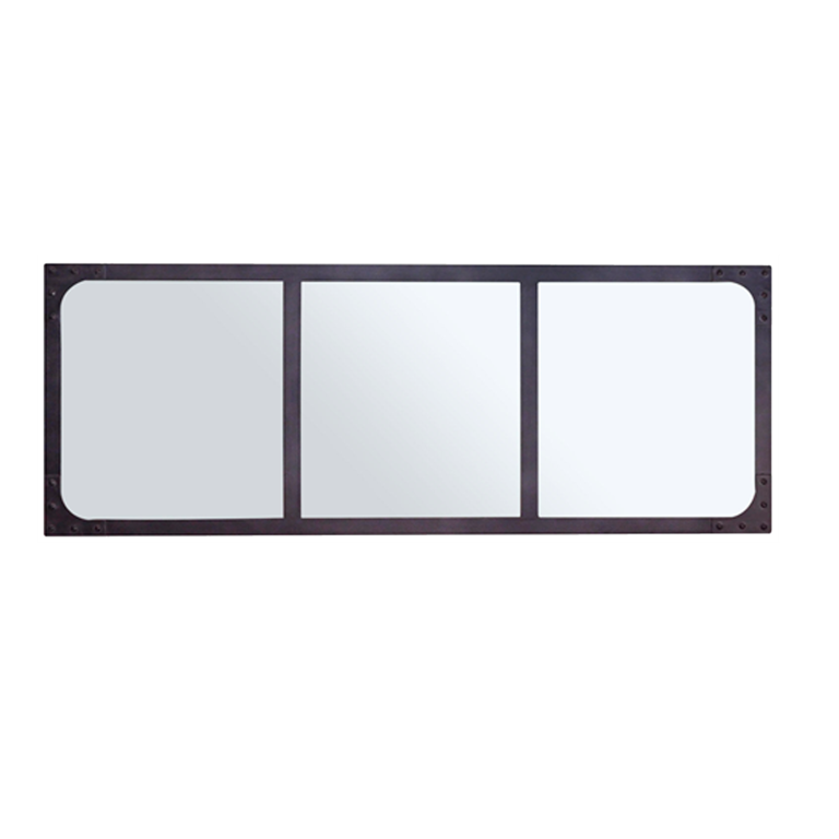 JULES - Black metal mirror 120 x 45 - Vintage anthracite