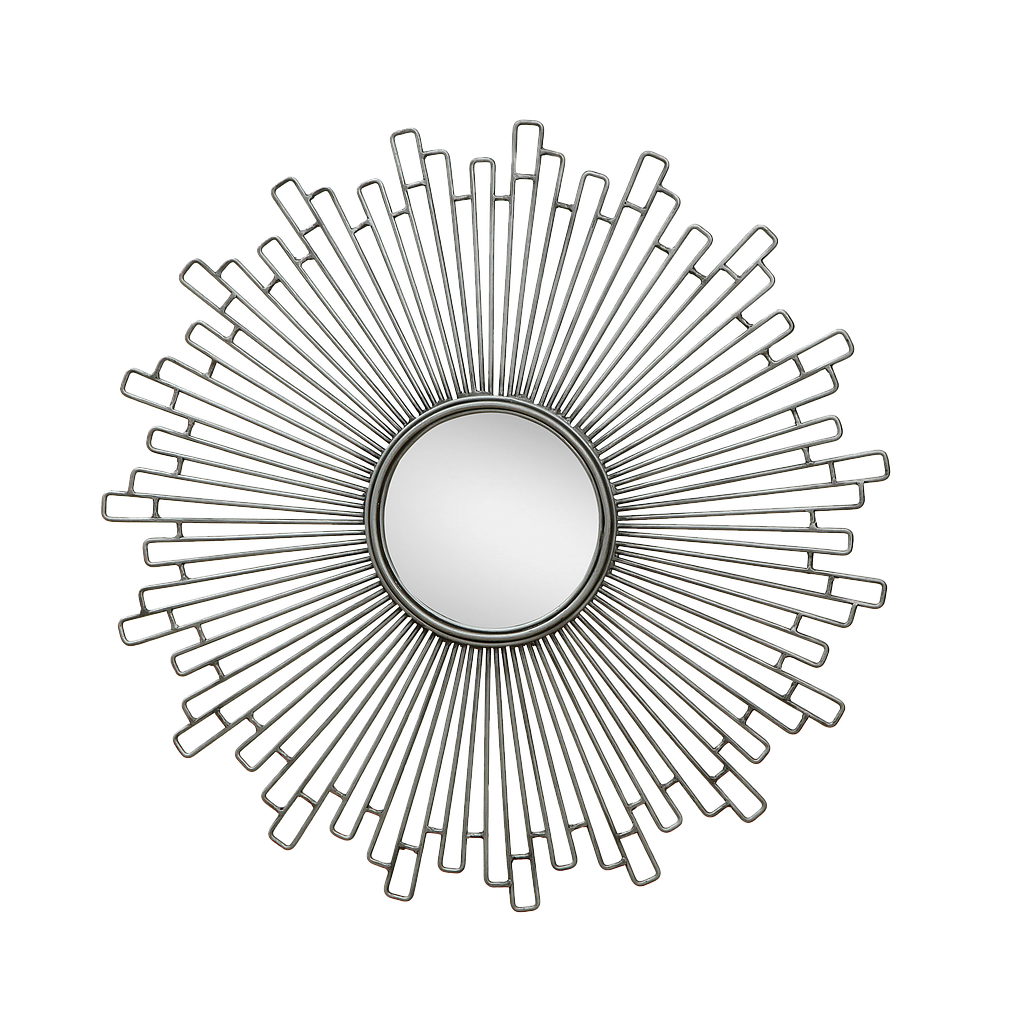 JOY - Metal mirror DIAM.60 - Vintage silver