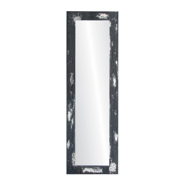 ADRIEN - Industrial vintage mirror on metal sheet 140 x 45 - Grinded metal