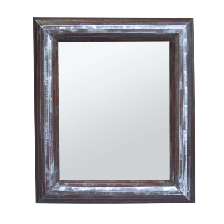 AMBRE - Metal mirror 90 x 75 - Grinded metal