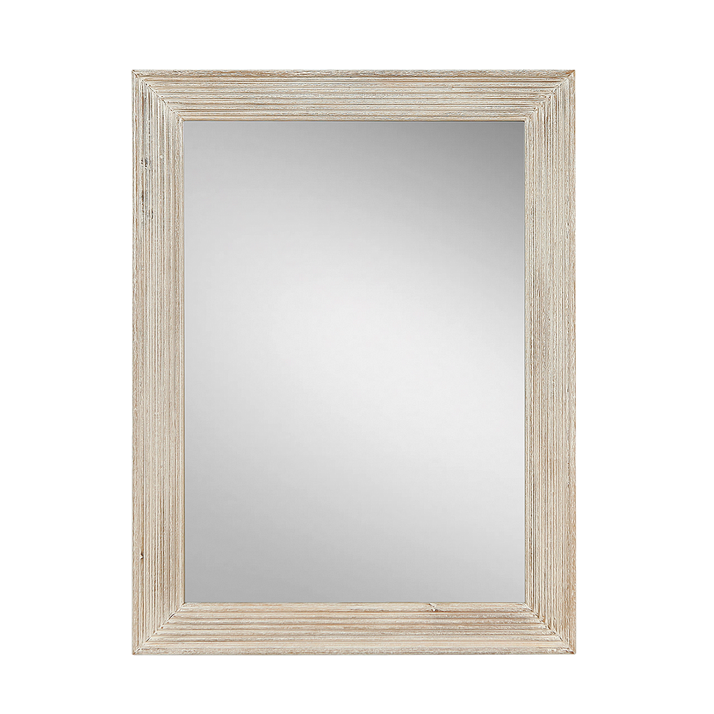 EBBA - Mirror with moldings 75 x 100 - Whitened acacia