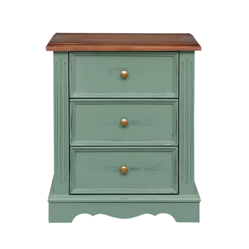 HELENA - Bedside table H60 - Patina mint and Washed antic