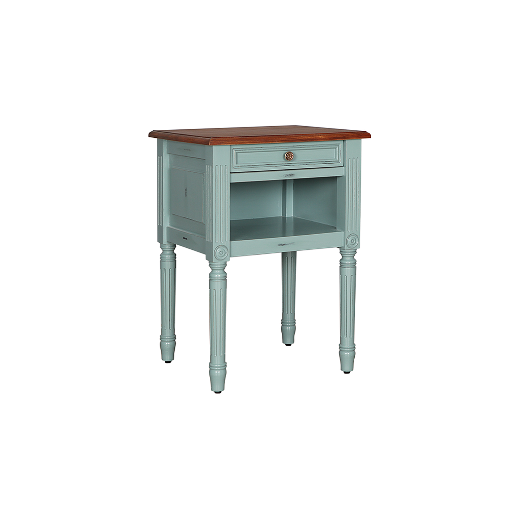ORLEANS - Bedside table H70 - Patina mint and washed antic