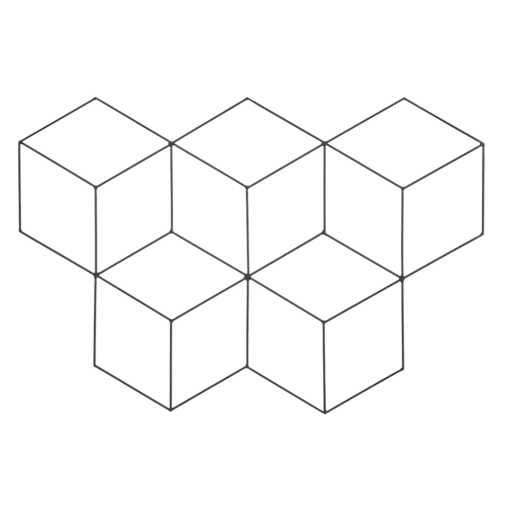 CUBE - Cube frame L67xH45 - Black metal