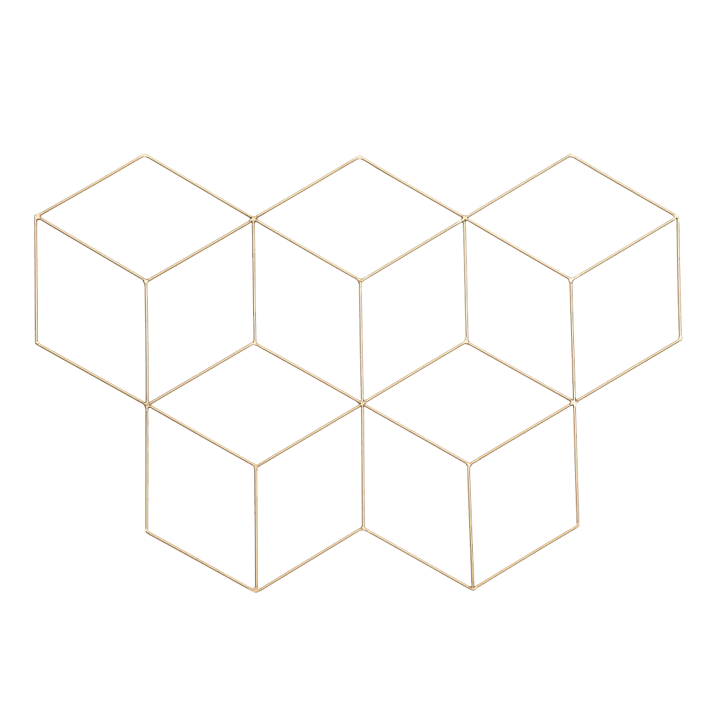 CUBE - Cube frame L67xH45 - Gold metal