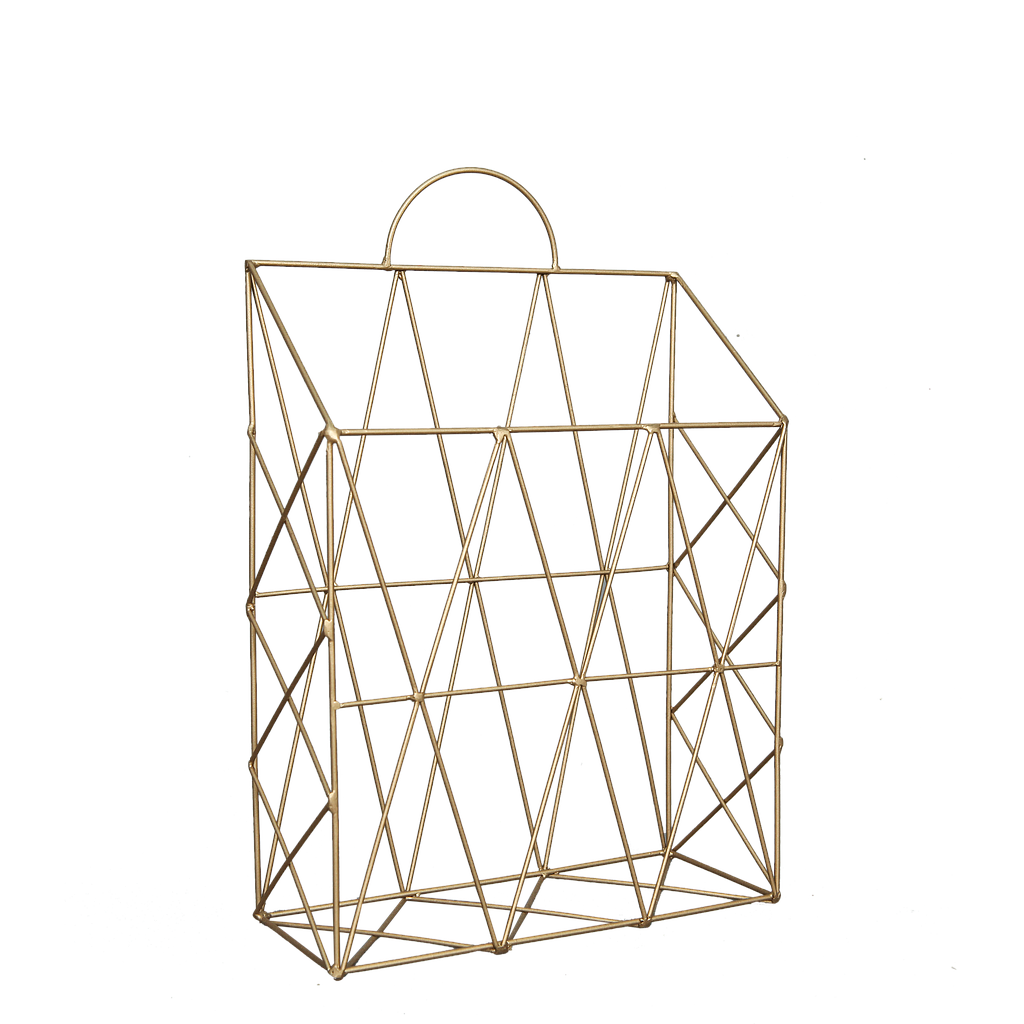 MEJI - Storage rack H38 - Gold metal
